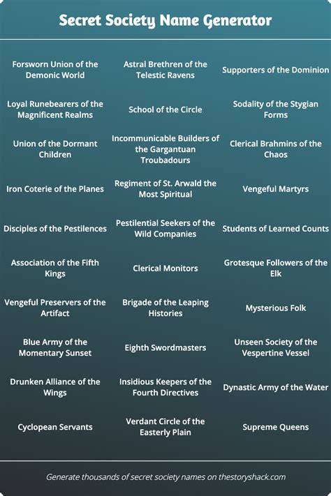 secret society name generator|fantasy organization name generator.